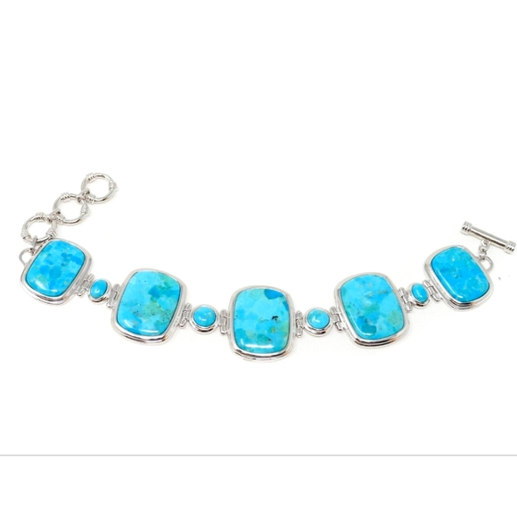Stunning BBJ 925 Sterling Silver Turquoise Bracelet - Picture 2 of 5